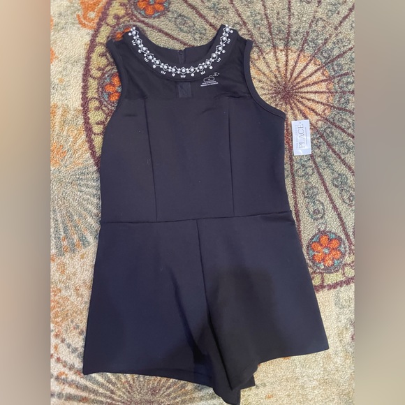 NWT Children’s Place Girls Jeweled Black Dress - Picture 1 of 4